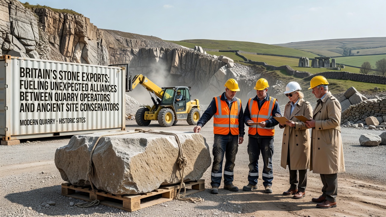 Conservators and quarry teams collaborating on stone selection for heritage restoration projects